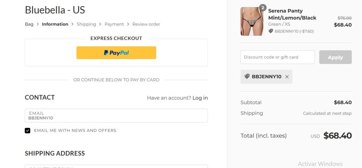 How to apply Bluebella coupon code